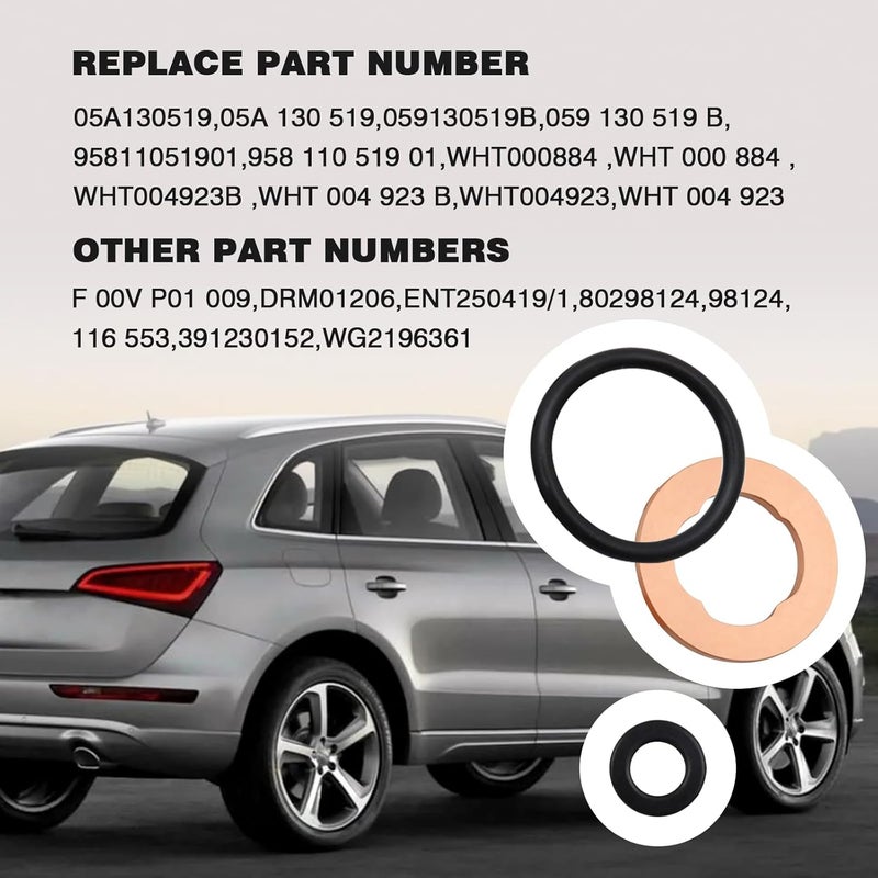 wfsulee 6 Set Fuel Injectors Seals Repair Kit/Injector Seal Rings O Ring Kit fits for Audi A4 A5 A6 A7 A8 Q5 Q7 VW Amarok Touareg 3.0 TDI Compatible with 05A130519 WHT000884 - Image 3